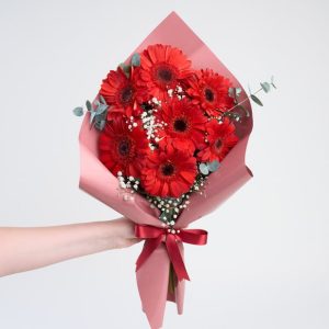 Kırmızı Gerbera Çiçek Buketi