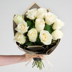 11'li Beyaz Gül Buketi - Görsel 2