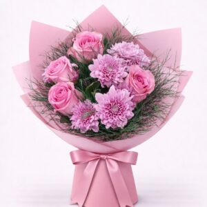 Aksaray çiçekçi aynı gün teslim Pembe Gül Pembe Papatya Buketi