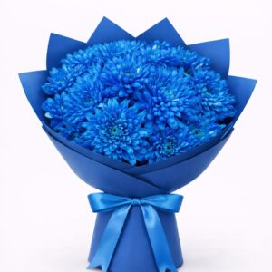 mavi papatya buketi
