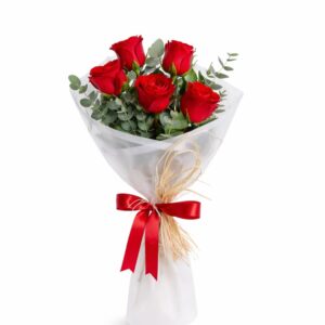 Aksaray çiçekçi aynı gün teslim 5 Kırmızı Gül Buketi