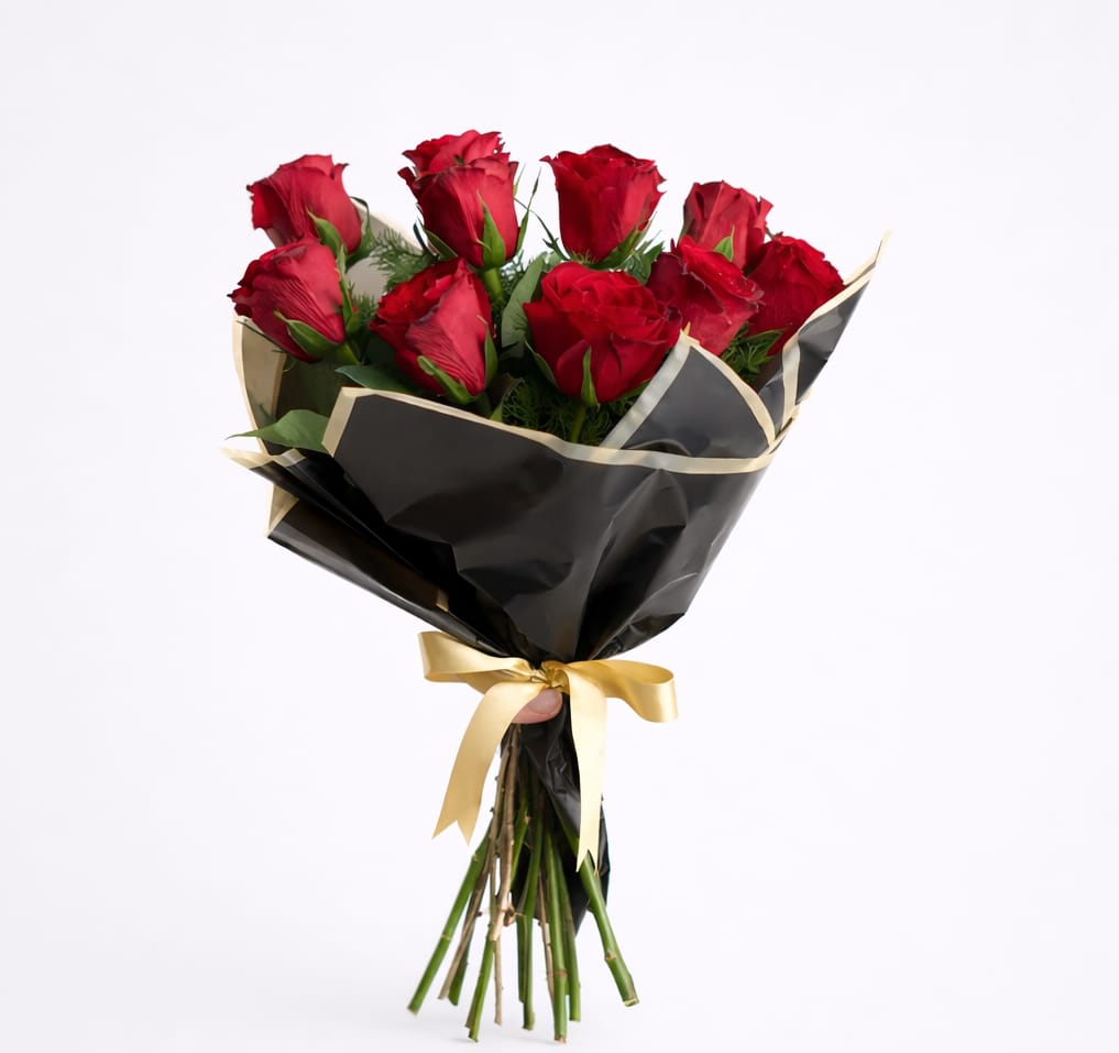Aksaray çiçekçi aynı gün teslim 9 Kırmızı Gül Buketi
