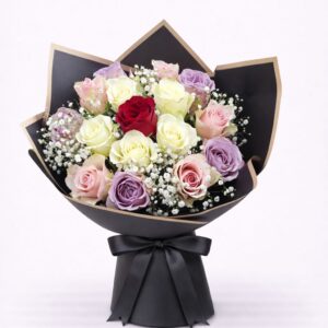 Aksaray çiçekçi aynı gün teslim Karışık Gül Buketi