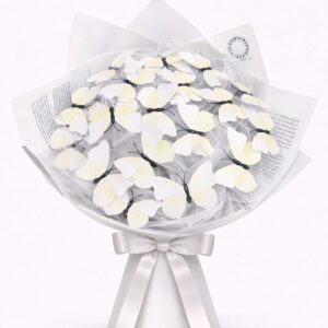 Beyaz Kelebekli Buket