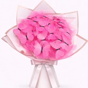 Pembe Kelebekli Buket