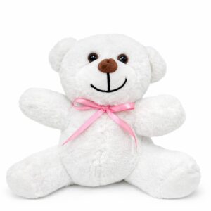 25 cm beyaz peluş ayı Aksaray merkez aynı gün teslim – Şimal Çiçekçilik