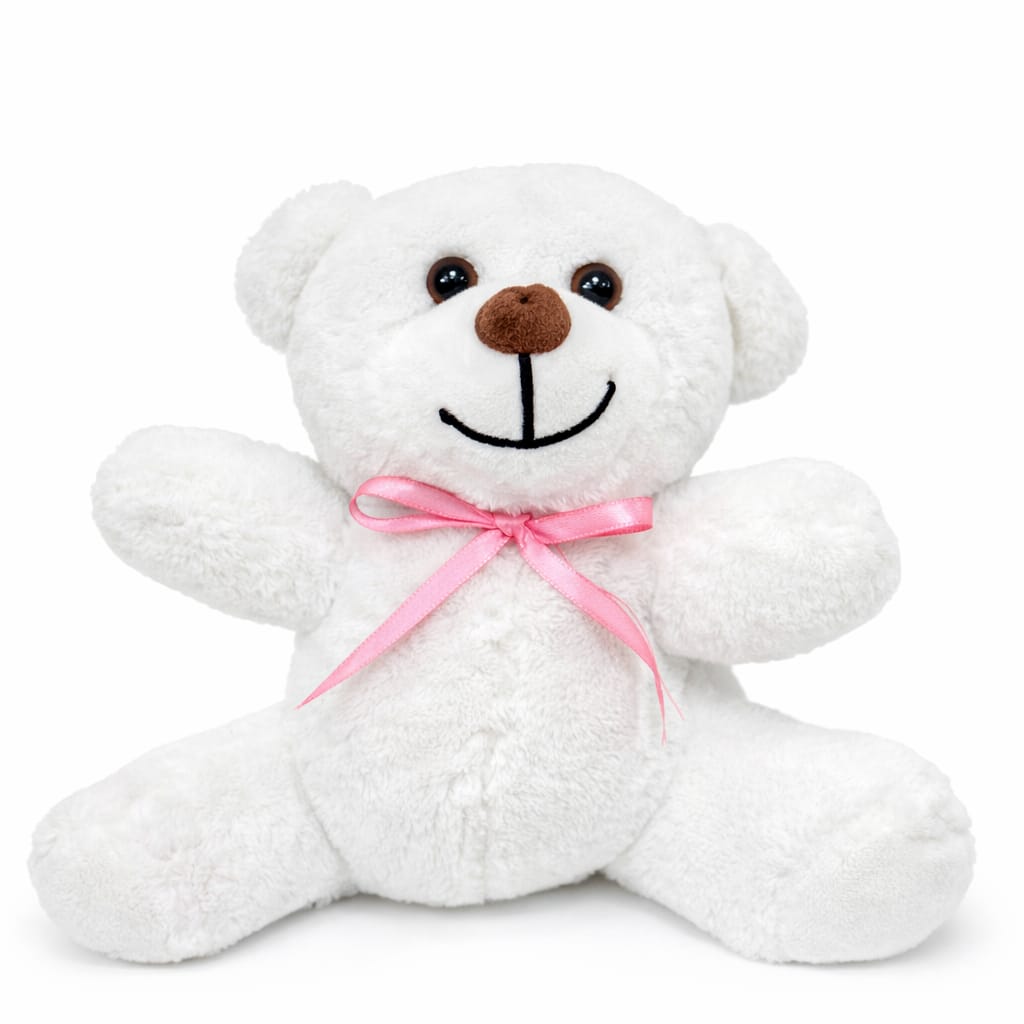 25 cm beyaz peluş ayı Aksaray merkez aynı gün teslim – Şimal Çiçekçilik